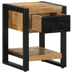 Nachttisch Raues Mangoholz 35x34x45 cm