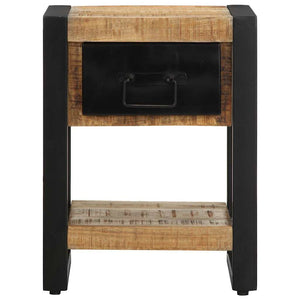 Nachttisch Raues Mangoholz 35x34x45 cm