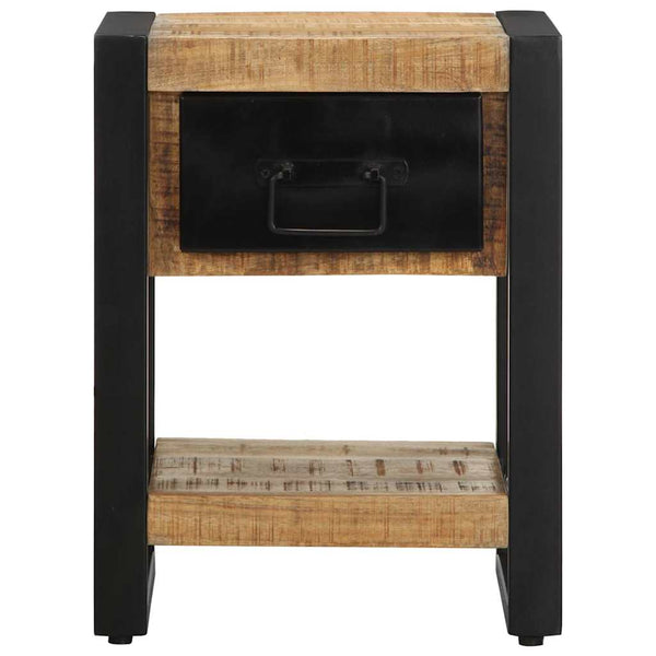 Nachttisch Raues Mangoholz 35x34x45 cm