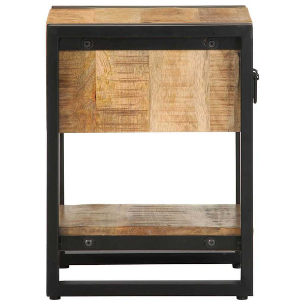 Nachttisch Raues Mangoholz 35x34x45 cm