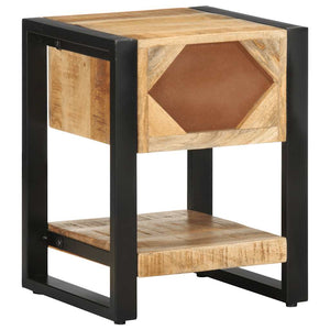 Nachttisch Raues Mangoholz 35x34x45 cm