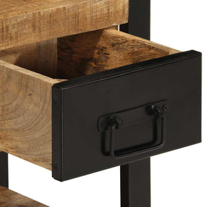Nachttisch Raues Mangoholz 35x34x45 cm