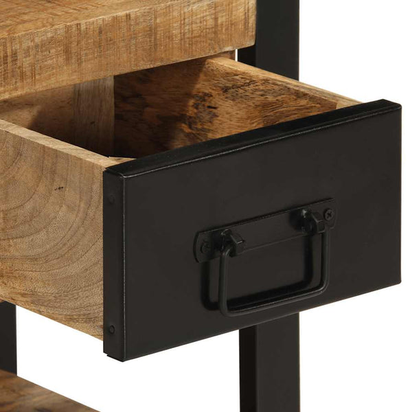 Nachttisch Raues Mangoholz 35x34x45 cm