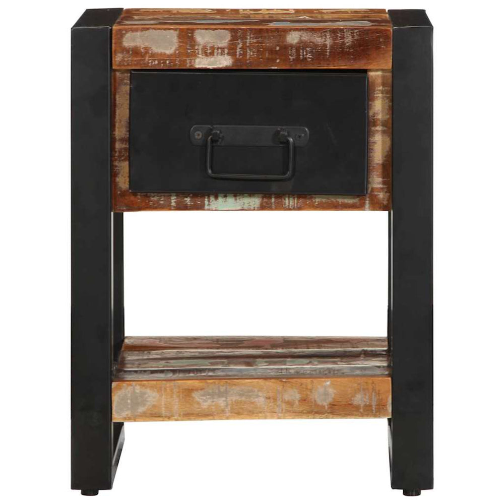 vidaXL Bedside Cabinet Multicolour 35x34x45 cm Solid Reclaimed Wood