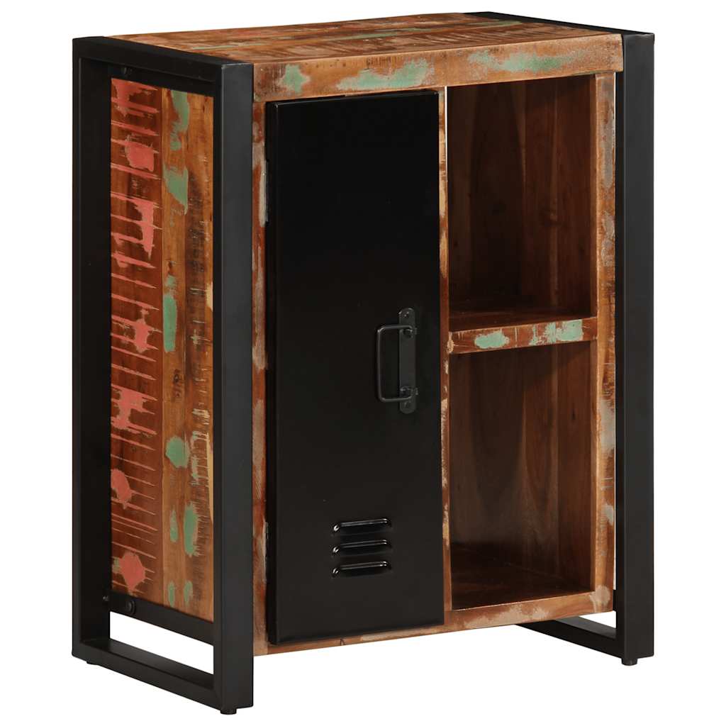 Mehrfarbiges Sideboard Altholz Massiv 55x70 cm