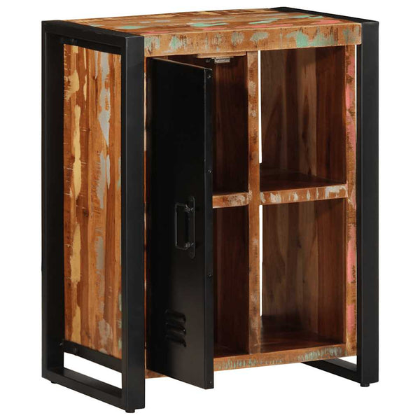 Mehrfarbiges Sideboard Altholz Massiv 55x70 cm