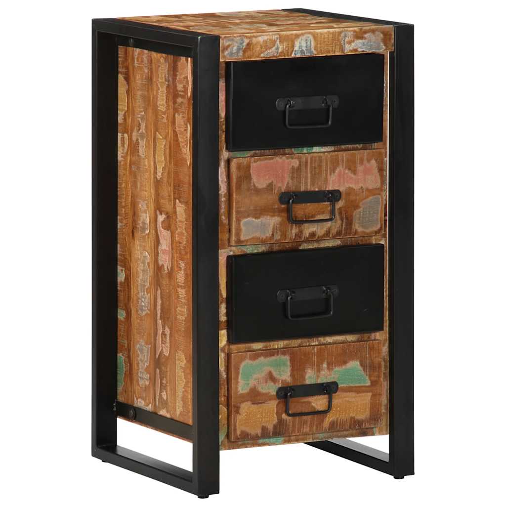 Mehrfarbiger Schubladenschrank Altholz 40x40x75cm