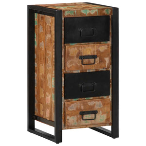 Mehrfarbiger Schubladenschrank Altholz 40x40x75cm