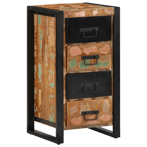 Mehrfarbiger Schubladenschrank Altholz 40x40x75cm