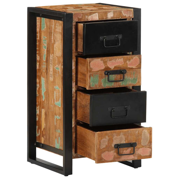Mehrfarbiger Schubladenschrank Altholz 40x40x75cm