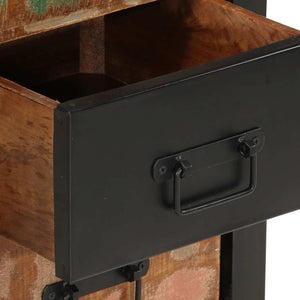 Mehrfarbiger Schubladenschrank Altholz 40x40x75cm