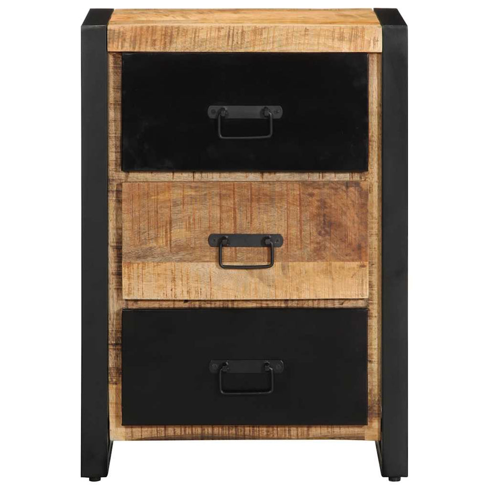vidaXL Drawer Cabinet 50x35x70 cm Rough Solid Mango Wood