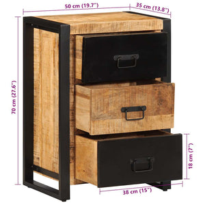 Schubladenschrank Mango Massivholz 50x35x70 cm