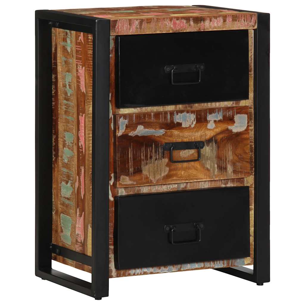 Mehrfarbiger Schubladenschrank Altholz 50x70 cm