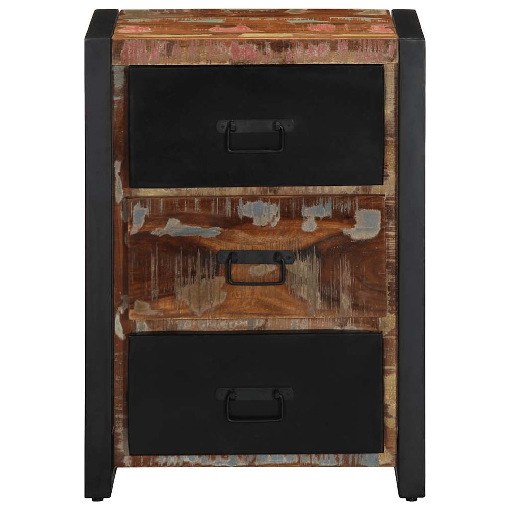 vidaXL Drawer Cabinet Multicolored 50x35x70 cm Solid Reclaimed Wood