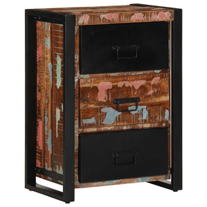 Mehrfarbiger Schubladenschrank Altholz 50x70 cm