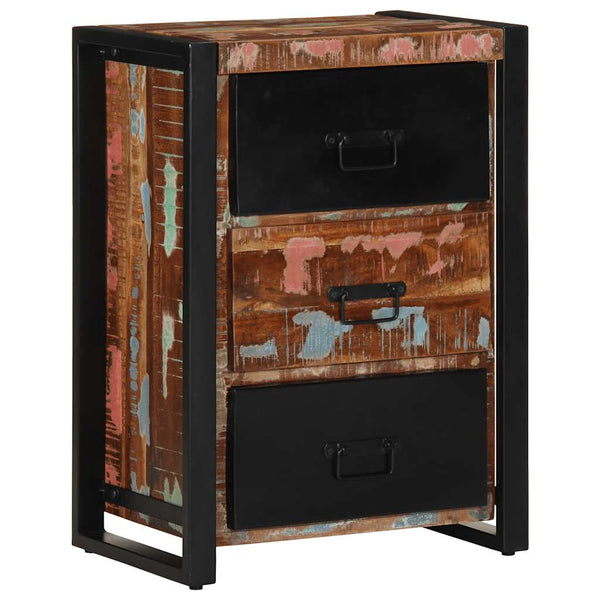 Mehrfarbiger Schubladenschrank Altholz 50x70 cm