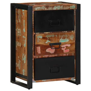 Mehrfarbiger Schubladenschrank Altholz 50x70 cm