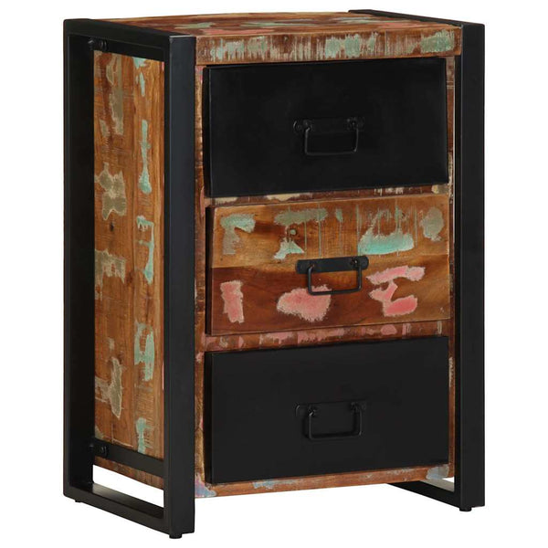 Mehrfarbiger Schubladenschrank Altholz 50x70 cm