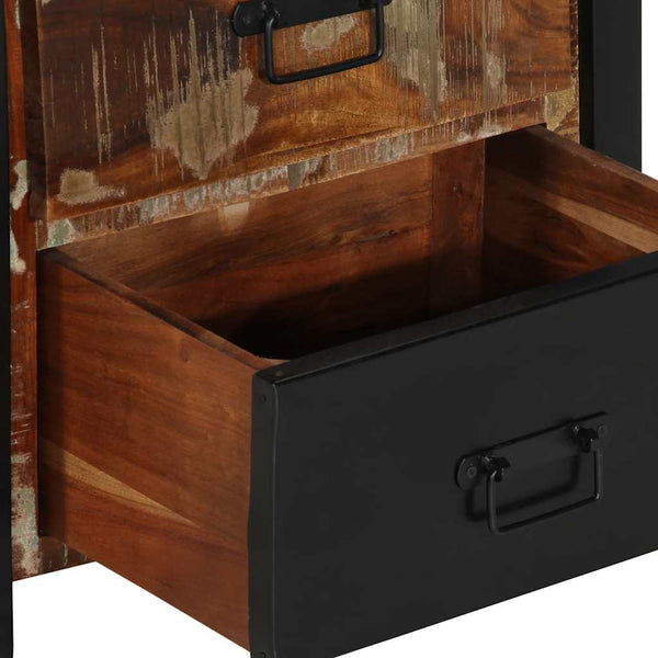 Mehrfarbiger Schubladenschrank Altholz 50x70 cm