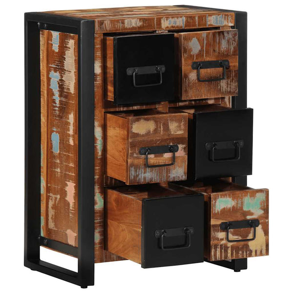 vidaXL Buffet 50x35x70 cm bois de récupération massif