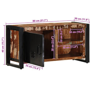 TV-Schrank Altholz Massivholz 80x30x40 cm