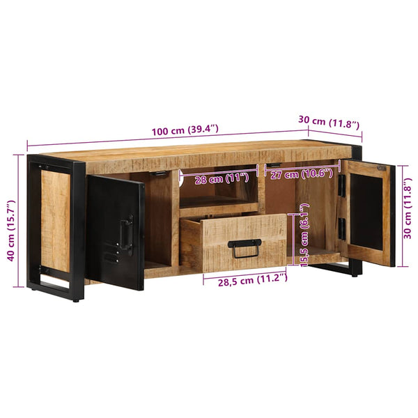 TV-Schrank Mango Massivholz 100 cm
