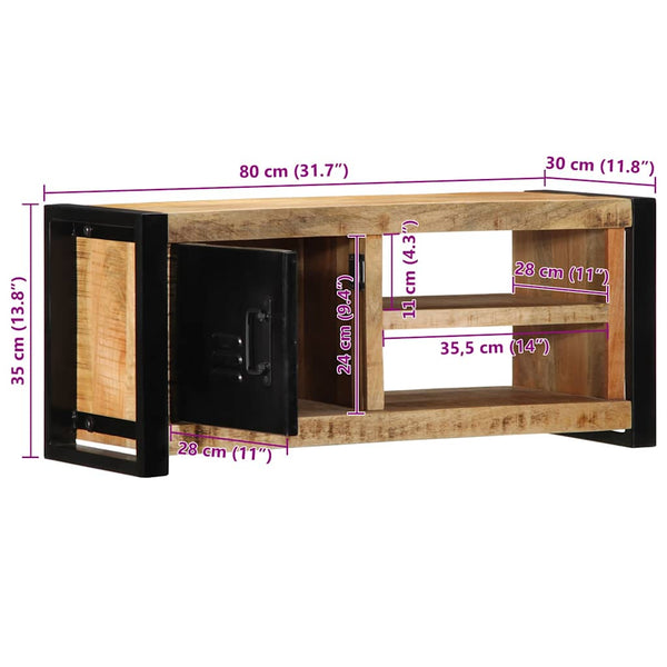 TV-Schrank Mango Massivholz 80 cm