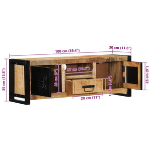 TV-Schrank Mango Massivholz 100 cm