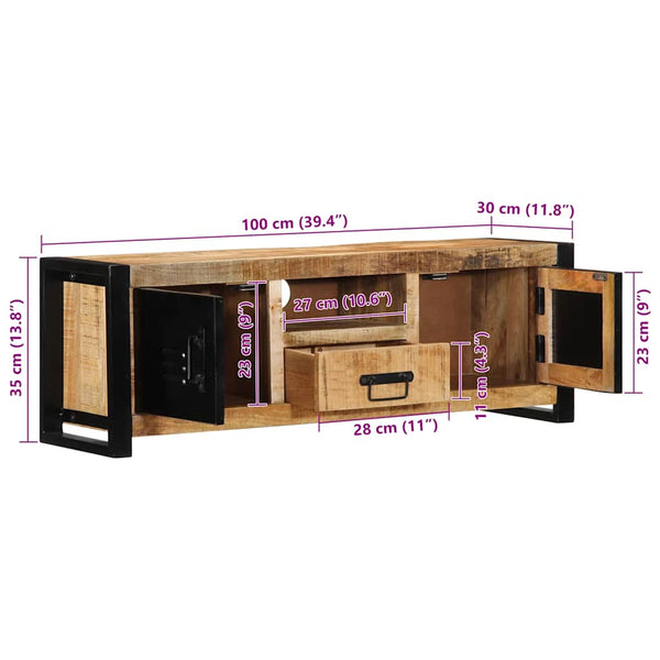 TV-Schrank Mango Massivholz 100 cm