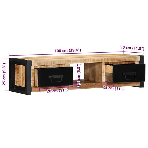 TV-Schrank Mango Massivholz 100 cm