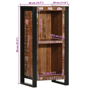 Massivholz Nachttisch Altholz 40x30x80 cm