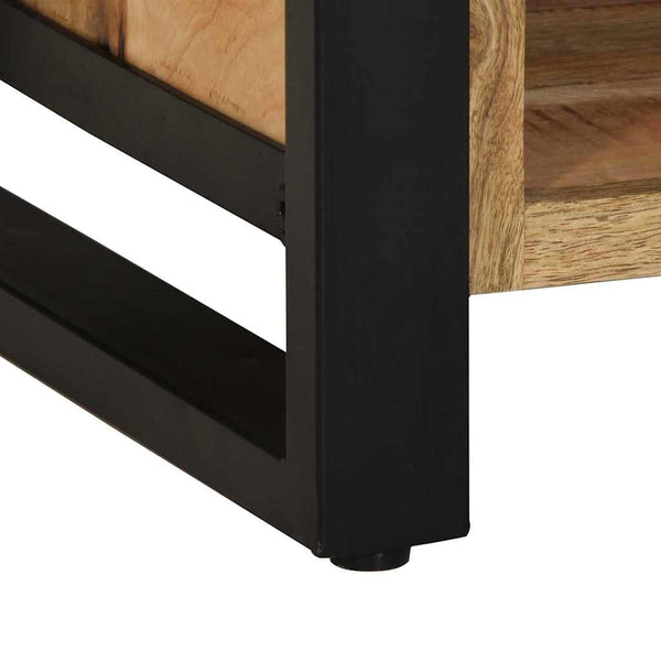 Schuhbank Braun Mango Massivholz 100cm