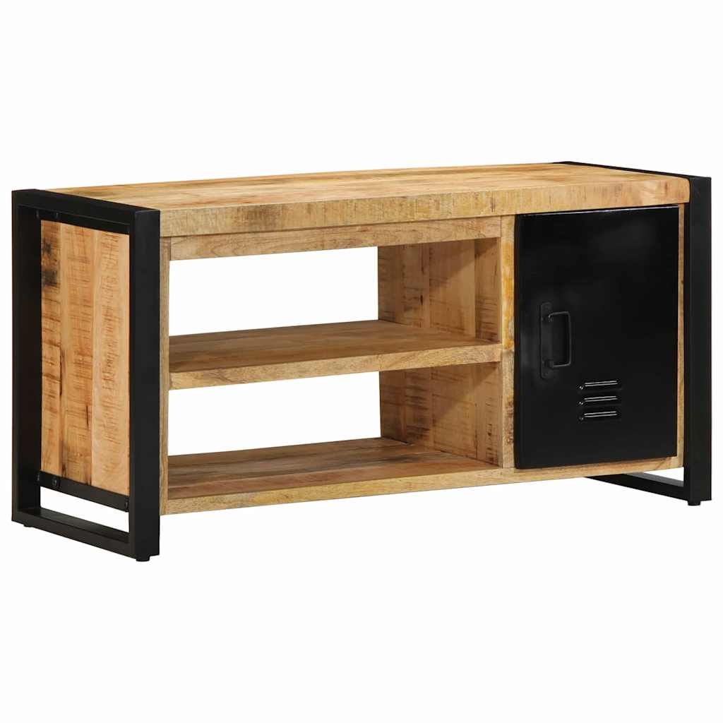 Schuhbank Braun Mango Massivholz 100cm