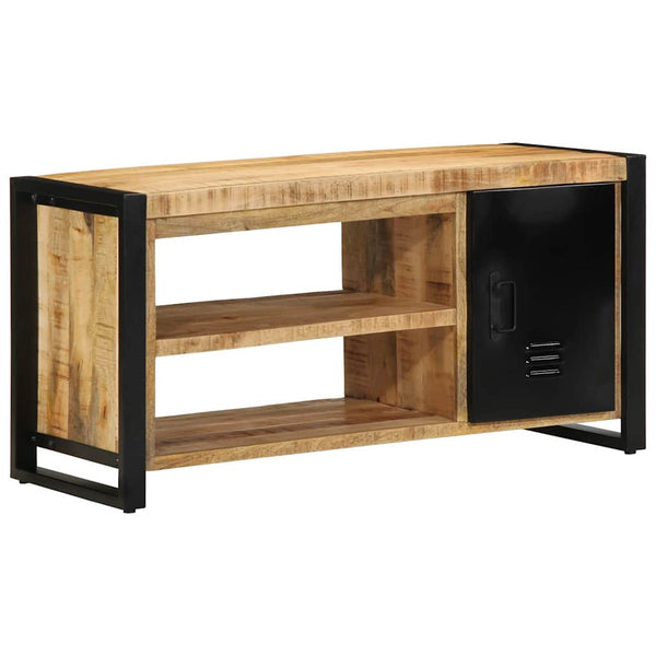 Schuhbank Braun Mango Massivholz 100cm