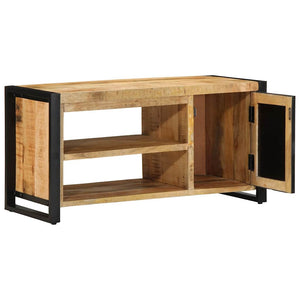 Schuhbank Braun Mango Massivholz 100cm