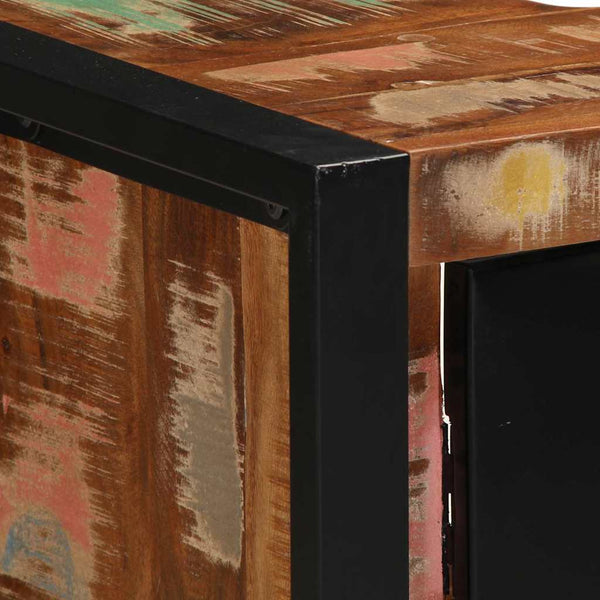 Badezimmerschrank Braun Massivholz mit Regal