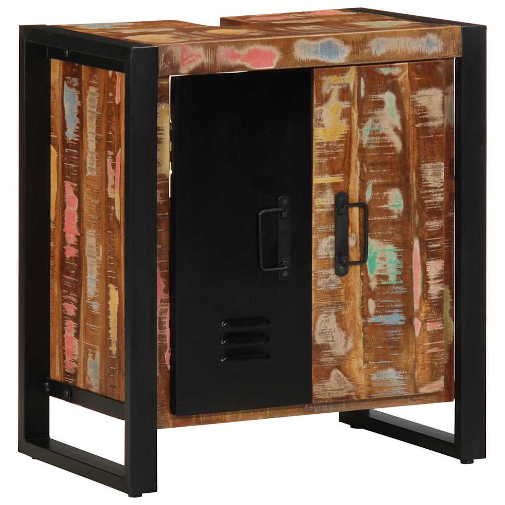 Badezimmerschrank Braun Massivholz mit Regal