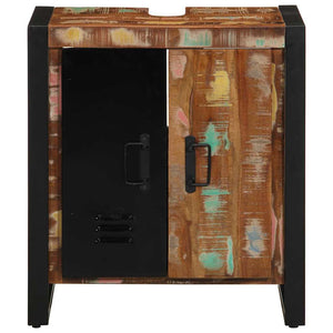 Badezimmerschrank Braun Massivholz mit Regal
