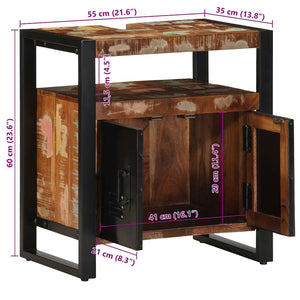 Waschbeckenunterschrank Altholz 55x60 cm