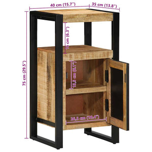 Brauner Badezimmerschrank Mango Massivholz
