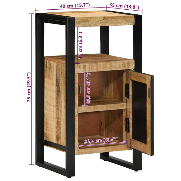 Brauner Badezimmerschrank Mango Massivholz