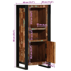 Badschrank Altholz Massivholz 40x30x90 cm