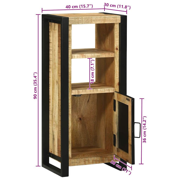 Braun Badezimmerschrank Mango Massivholz