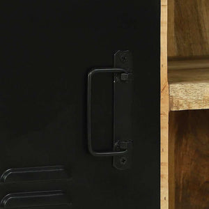 Bank Schrank Braun Massivholz Mango 100x35x50 cm