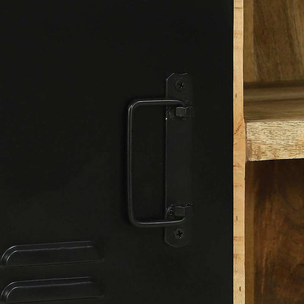 Bank Schrank Braun Massivholz Mango 100x35x50 cm
