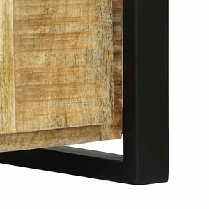 Bank Schrank Braun Massivholz Mango 100x35x50 cm