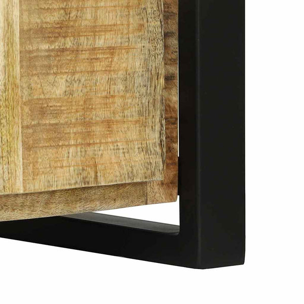 Bank Schrank Braun Massivholz Mango 100x35x50 cm