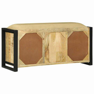Bank Schrank Braun Massivholz Mango 100x35x50 cm