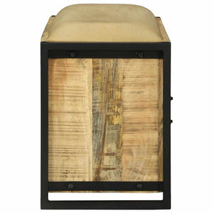 Bank Schrank Braun Massivholz Mango 100x35x50 cm